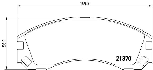 Zestaw klocków hamulcowych, hamulce tarczowe BREMBO P 61 089