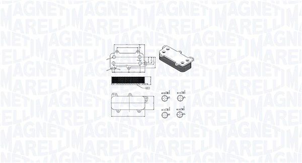 Chłodnica oleju, olej silnikowy MAGNETI MARELLI 350300003700