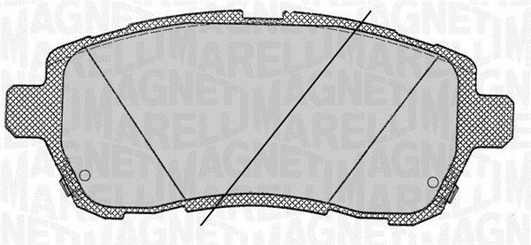 Zestaw klocków hamulcowych, hamulce tarczowe MAGNETI MARELLI 363916060818