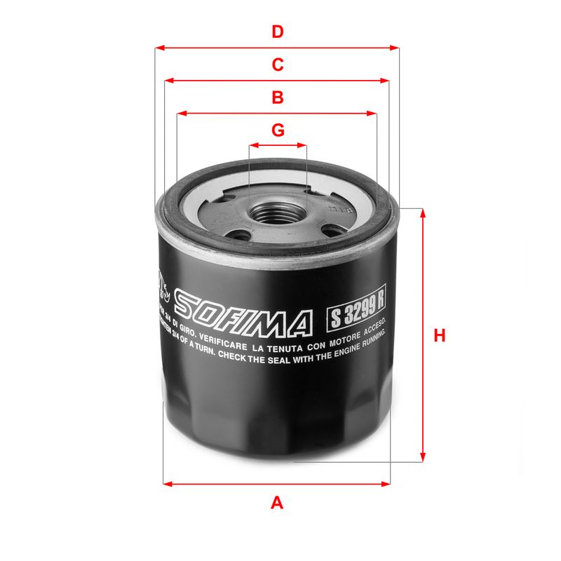 Filtr oleju SOFIMA S 3299 R