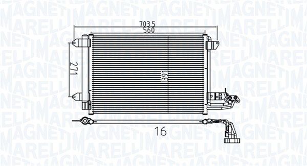 Skraplacz, klimatyzacja MAGNETI MARELLI 350203737000