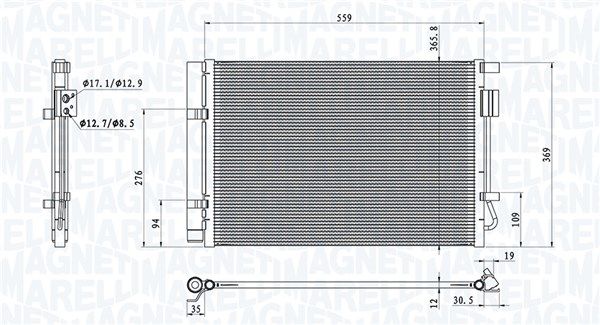 Skraplacz, klimatyzacja MAGNETI MARELLI 350203100800