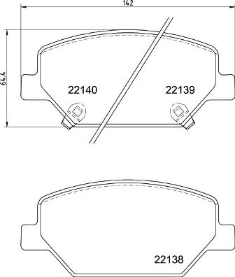 Zestaw klocków hamulcowych, hamulce tarczowe BREMBO P 07 007