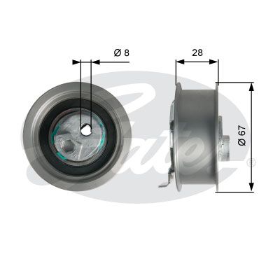 Rolka napinacza, pasek rozrządu GATES t43237