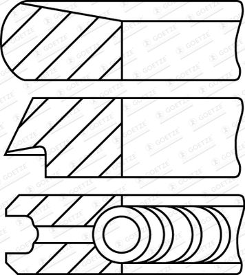 Zestaw pierścieni tłokowych Goetze Engine 08-452400-00