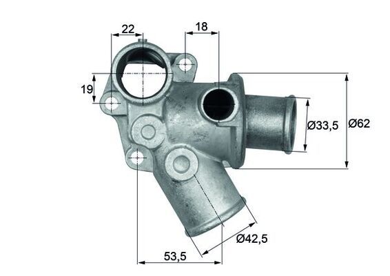 Termostat, płyn chłodzący MAHLE TI7380D