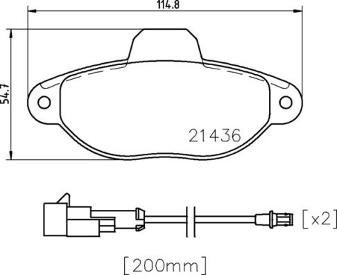 Zestaw klocków hamulcowych, hamulce tarczowe BREMBO P 24 147