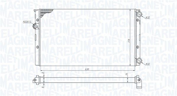 Chłodnica, układ chłodzenia silnika MAGNETI MARELLI 350213191100
