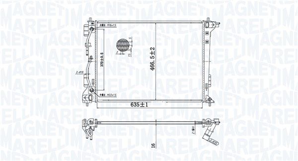 Chłodnica, układ chłodzenia silnika MAGNETI MARELLI 350213204800