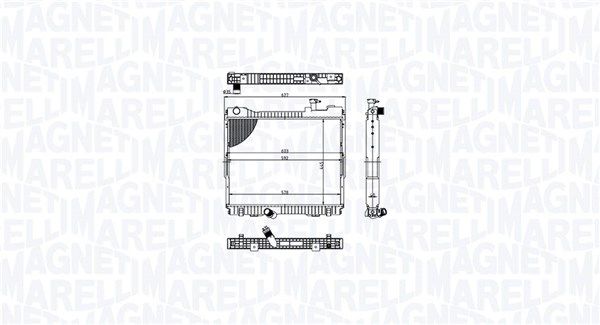 Chłodnica, układ chłodzenia silnika MAGNETI MARELLI 350213213500