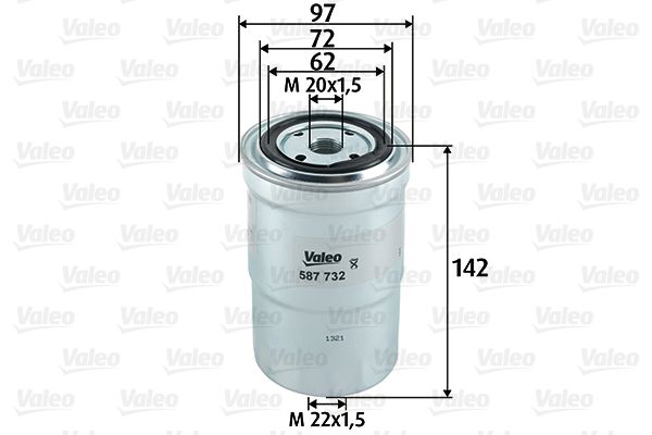 Filtr paliwa VALEO 587732