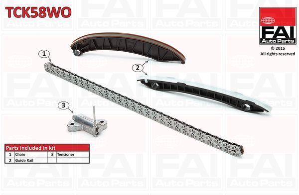 Zestaw łańcucha rozrządu FAI AutoParts tck58wo