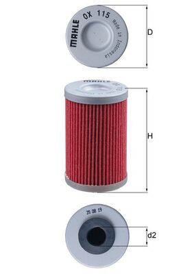 Filtr oleju MAHLE OX115