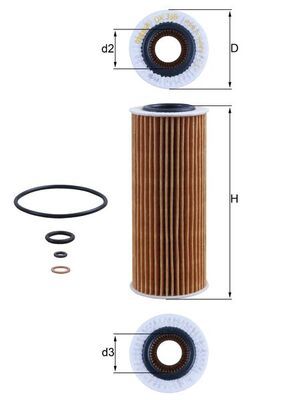 Filtr oleju MAHLE OX368D1