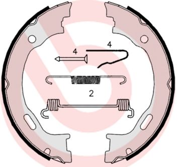Zestaw szczęk hamulcowych, hamulec postojowy BREMBO S 50 515