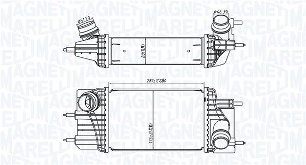Chłodnica powietrza doładowującego MAGNETI MARELLI 351319205810