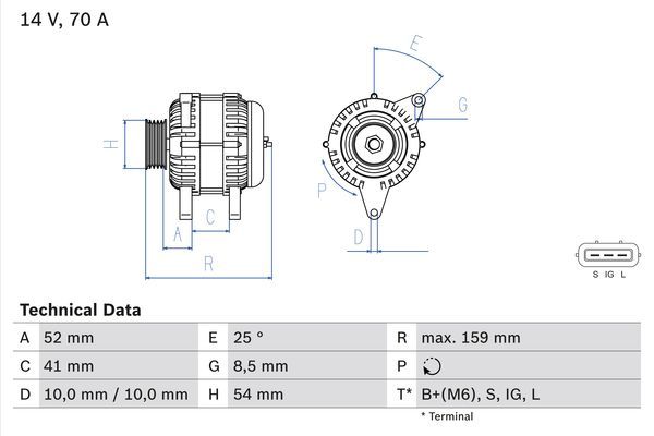 Alternator BOSCH 0 986 040 471