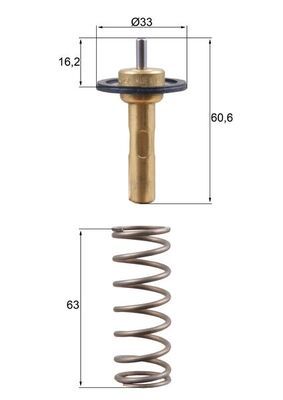 Termostat, płyn chłodzący MAHLE TX31190D