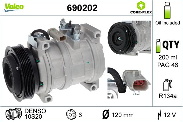 Sprężarka, klimatyzacja VALEO 690202
