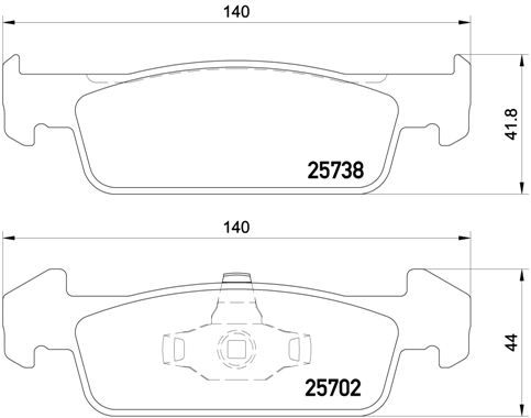 Zestaw klocków hamulcowych, hamulce tarczowe BREMBO P 68 060