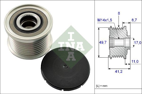 Alternator - sprzęgło jednokierunkowe INA 535 0141 10