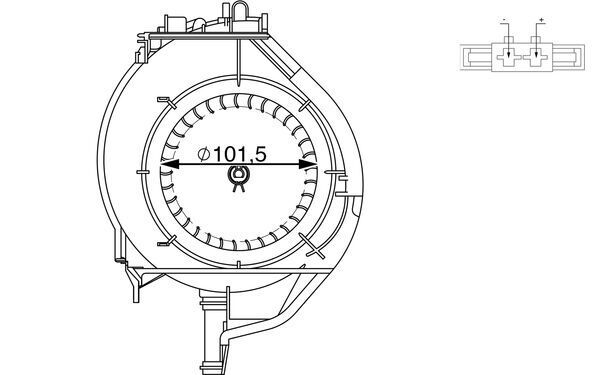 Wentylator wewnętrzny MAHLE AB266000S