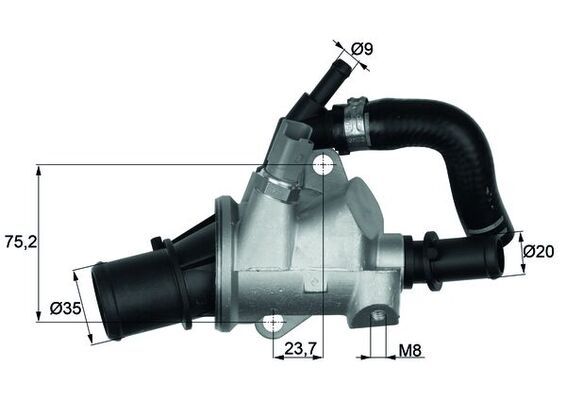 Termostat, płyn chłodzący MAHLE TI14588