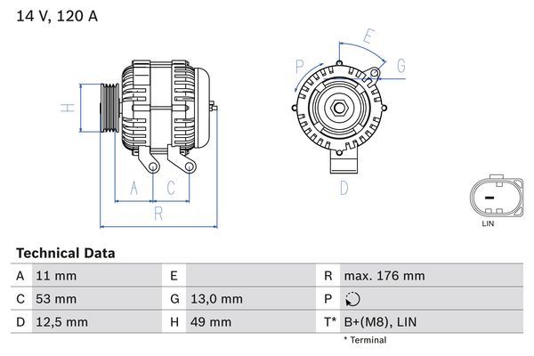 Alternator BOSCH 0 986 082 220