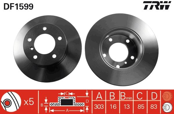 Tarcza hamulcowa TRW DF1599