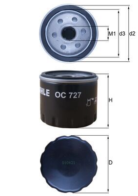 Filtr oleju MAHLE OC727