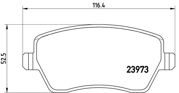 Zestaw klocków hamulcowych, hamulce tarczowe BREMBO P 68 033