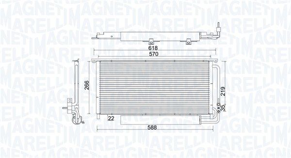 Skraplacz, klimatyzacja MAGNETI MARELLI 350203922000