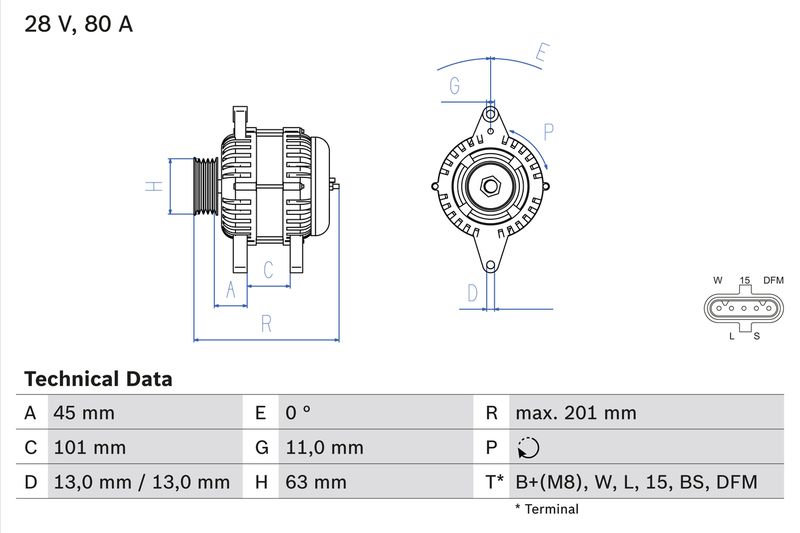 Alternator BOSCH 0 986 046 290
