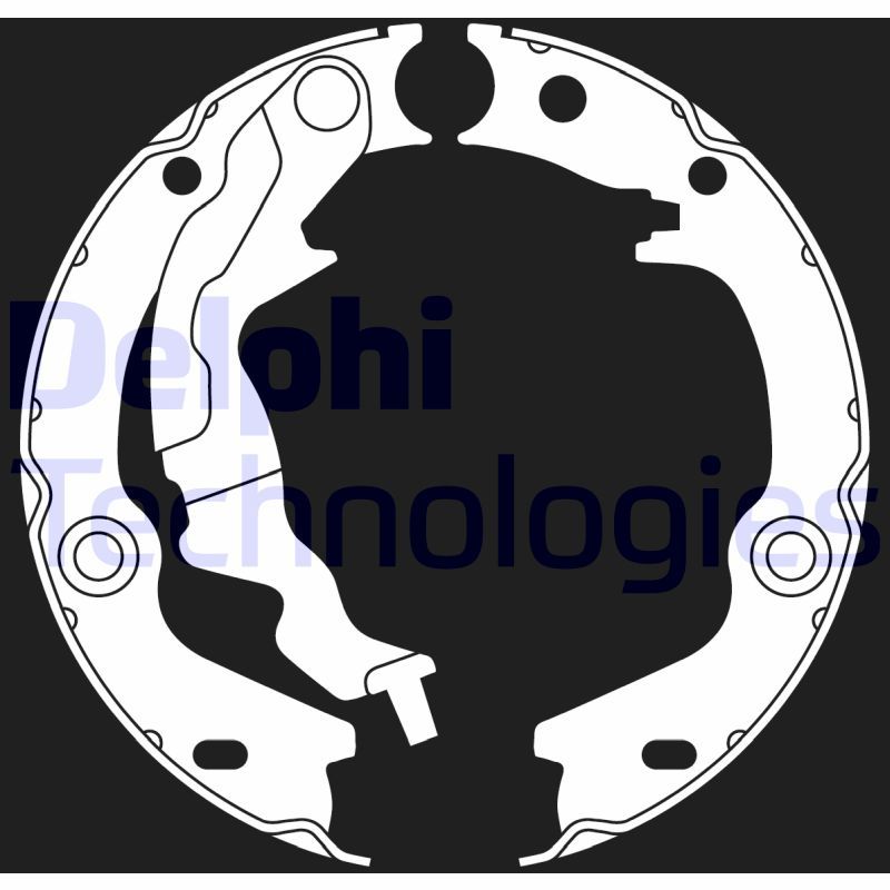 Zestaw szczęk hamulcowych, hamulec postojowy DELPHI LS2017