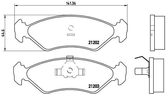 Zestaw klocków hamulcowych, hamulce tarczowe BREMBO P 24 028