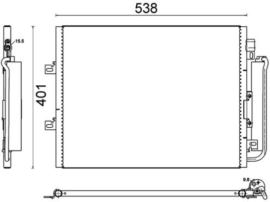 Skraplacz, klimatyzacja MAHLE AC641000S