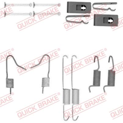 Zestaw akcesoriów, szczęki hamulcowe hamulca postojowego QUICK BRAKE 105-0898