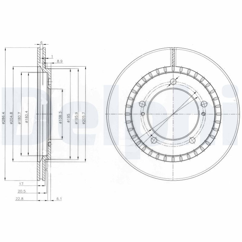 Tarcza hamulcowa DELPHI BG3820