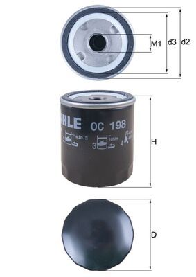 Filtr oleju MAHLE OC198