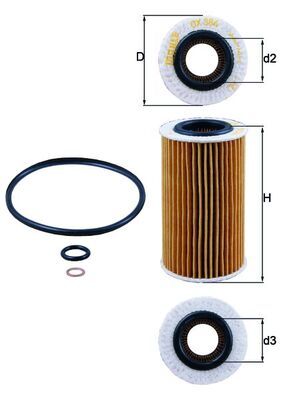 Filtr oleju MAHLE OX384D