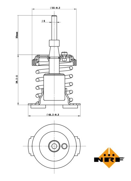 Termostat, płyn chłodzący NRF 725093