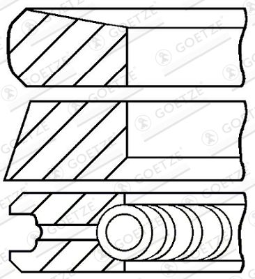 Zestaw pierścieni tłokowych Goetze Engine 08-422000-00