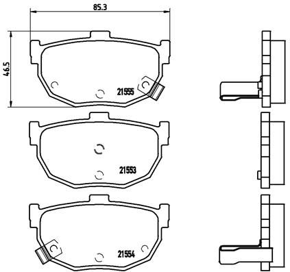 Zestaw klocków hamulcowych, hamulce tarczowe BREMBO P 30 003