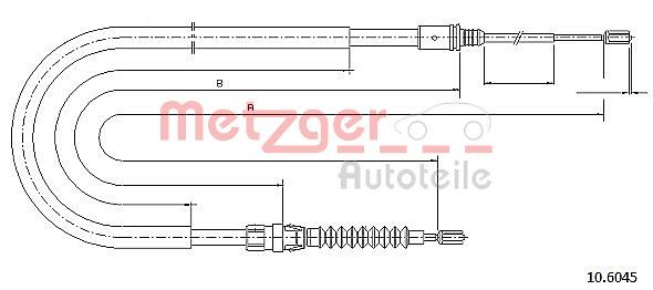 Cięgło, hamulec postojowy METZGER 10.6045