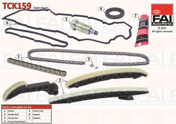 Zestaw łańcucha rozrządu FAI AutoParts tck159