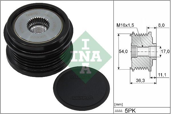 Alternator - sprzęgło jednokierunkowe INA 535 0333 10