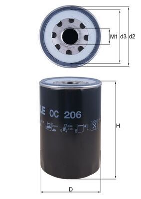 Filtr oleju MAHLE OC206