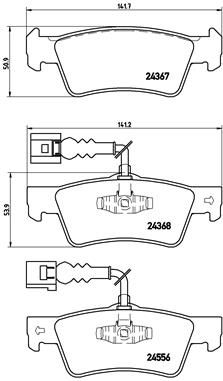 Zestaw klocków hamulcowych, hamulce tarczowe BREMBO P 85 068