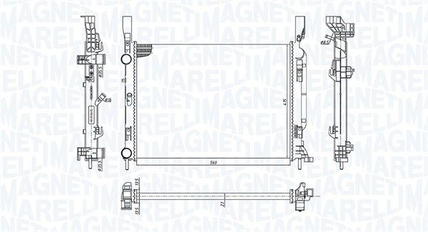 Chłodnica, układ chłodzenia silnika MAGNETI MARELLI 350213142600