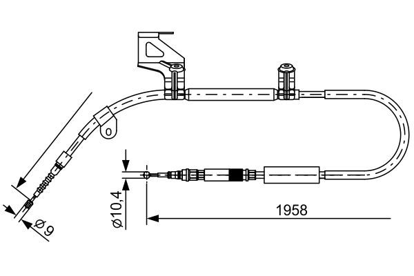 Cięgło, hamulec postojowy BOSCH 1 987 477 603